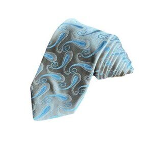 Ted Baker 60 x 3.5 Green Gold Paisley Silk Neck Tie